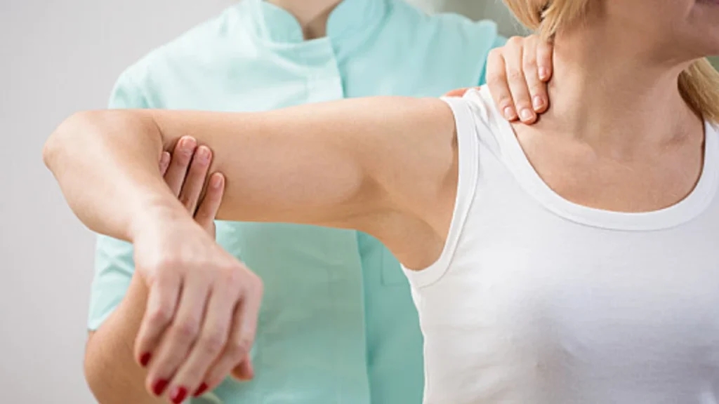 A lady doing a Medical Treatment
by using of Alexander Technique