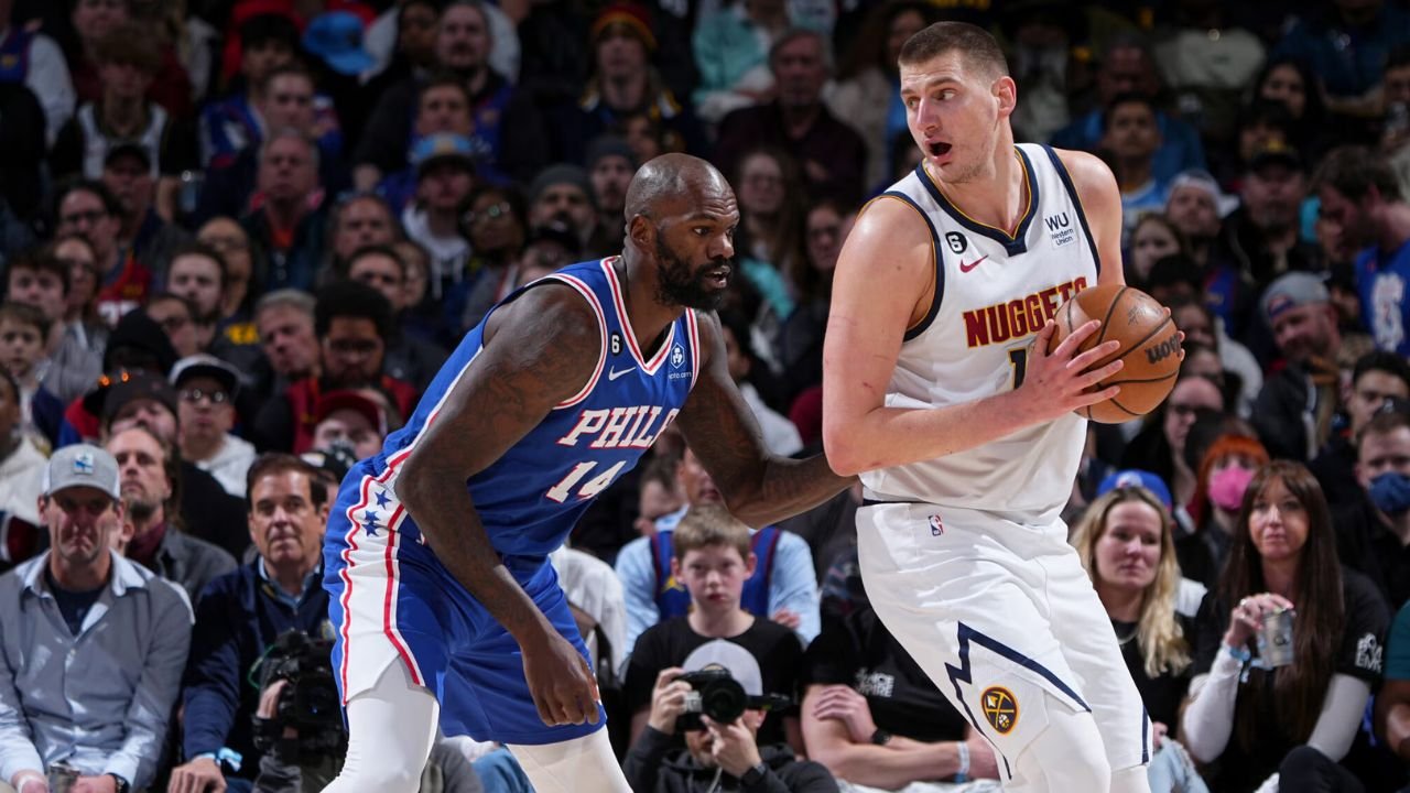 what is 76ers vs denver nuggets match player stats
